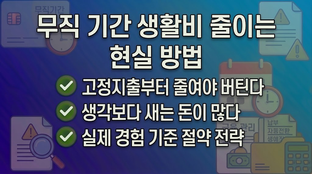 무직 기간 생활비 줄이는 현실적인 방법 7가지