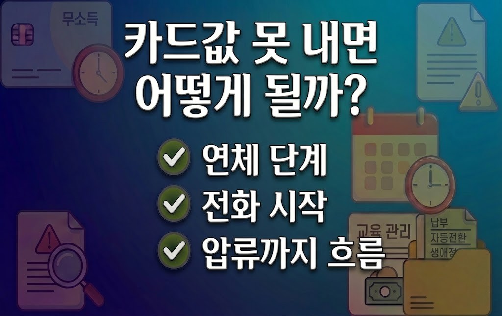 카드값 못 냈을 때 실제로 벌어지는 일 순서 정리