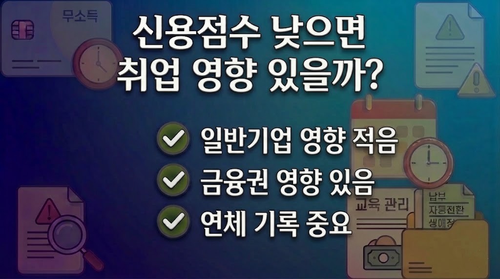 신용점수 낮으면 취업에도 영향 있을까?