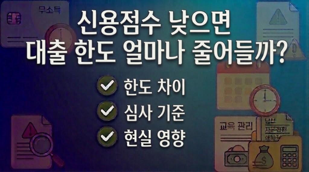 신용점수 낮으면 대출 한도 얼마나 줄어들까?