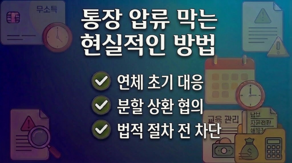 통장 압류 전에 막을 수 있는 방법 3가지