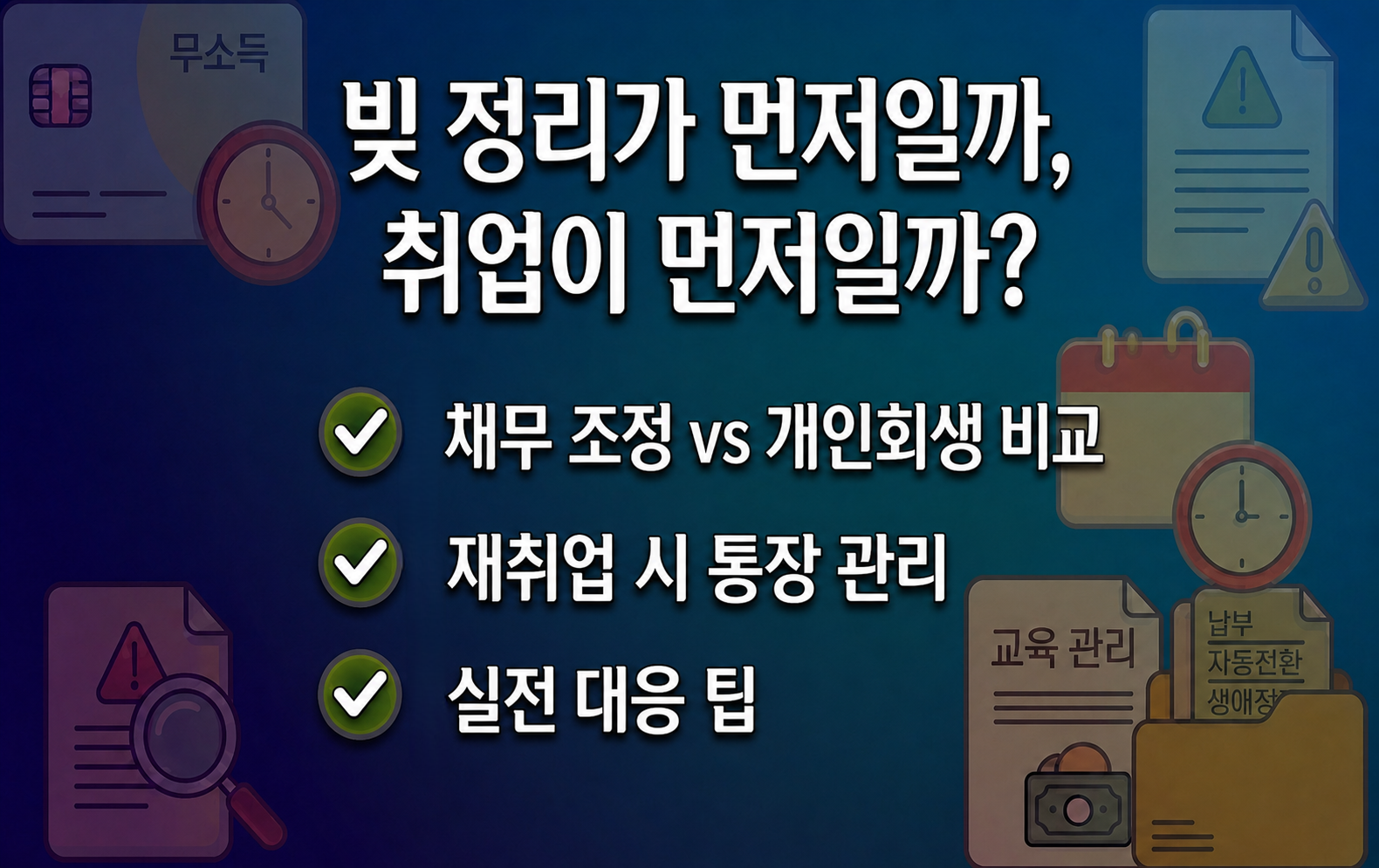채무 연체와 압류, 현실적인 탈출구와 재취업 준비 가이드