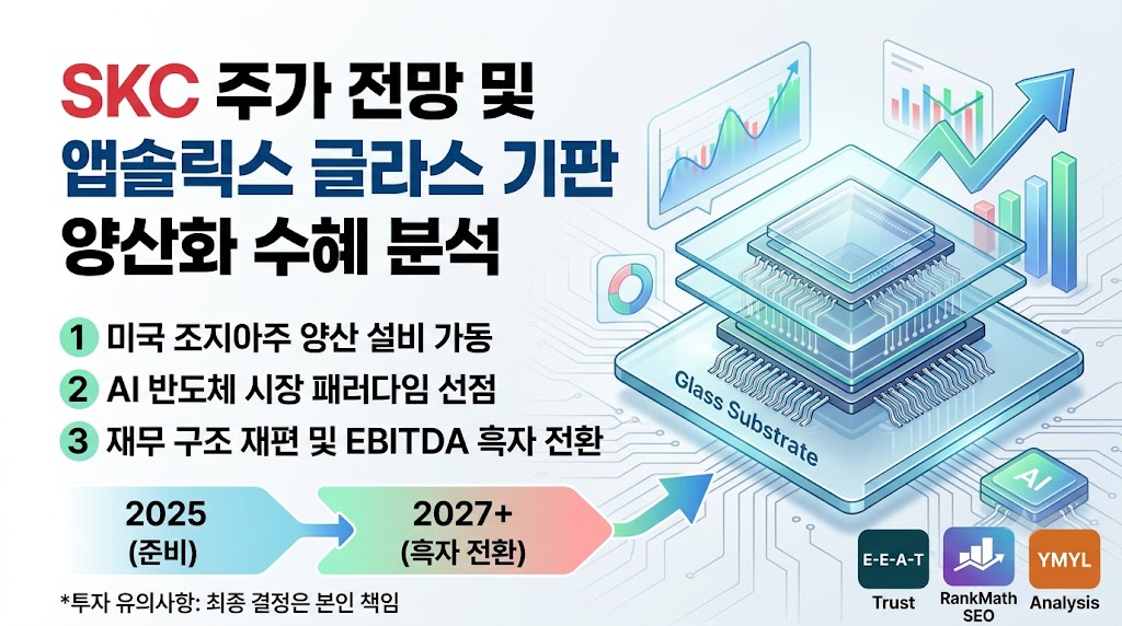 SKC 주가 전망 및 앱솔릭스 글라스 기판 양산화 수혜 분석